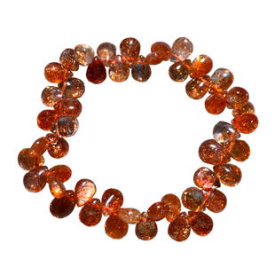 天然水滴金太阳手链爆闪橙日光石手串水晶甜美闺蜜礼物情侣女