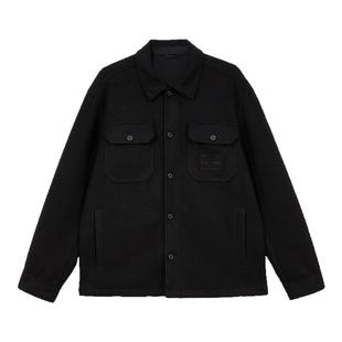 杰克琼斯男装夹克 外套男春季行政纯色翻领上衣短款仿毛呢男装