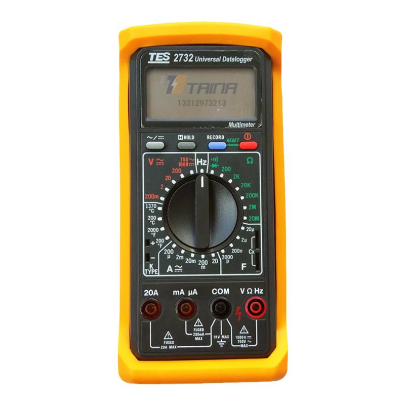 台湾泰仕TES-2732(RS232) 记忆式数位万用表高精度原装正品