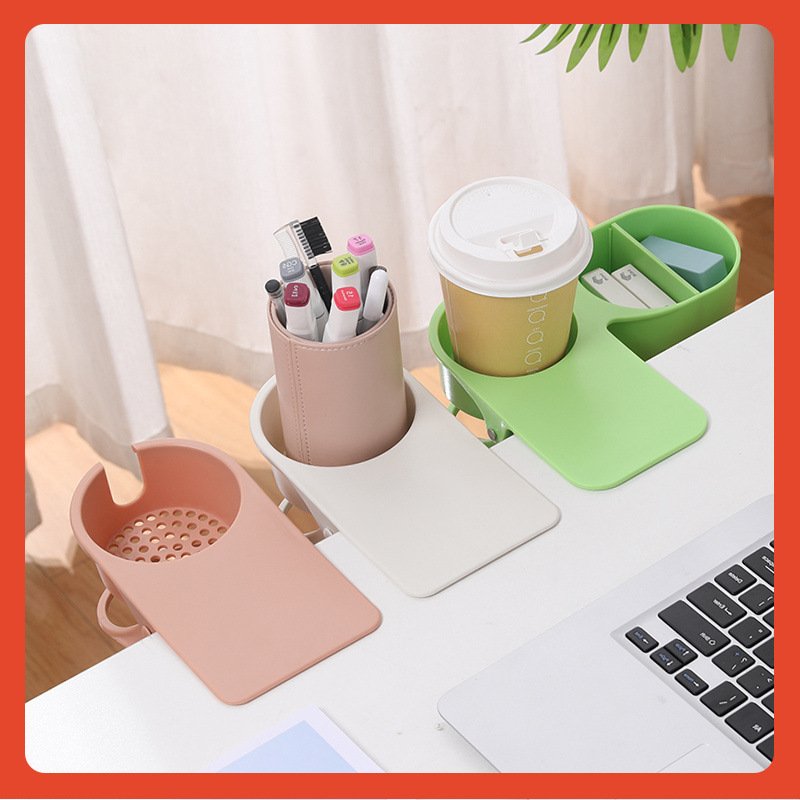 ?桌边水杯子收纳架子宿舍茶水书桌置托电脑桌面固定物杯办公室