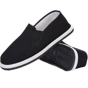 电焊鞋防火布鞋防刺穿防扎布鞋轮胎底懒汉黑相巾布鞋耐磨工男士鞋