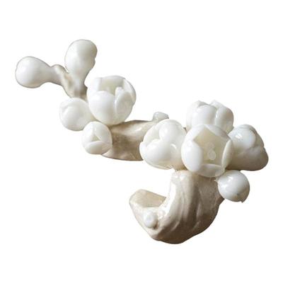 草木灰釉手捏梅花笔架茶夹底托陶瓷功夫茶道零配茶壶盖碗盖托搁置