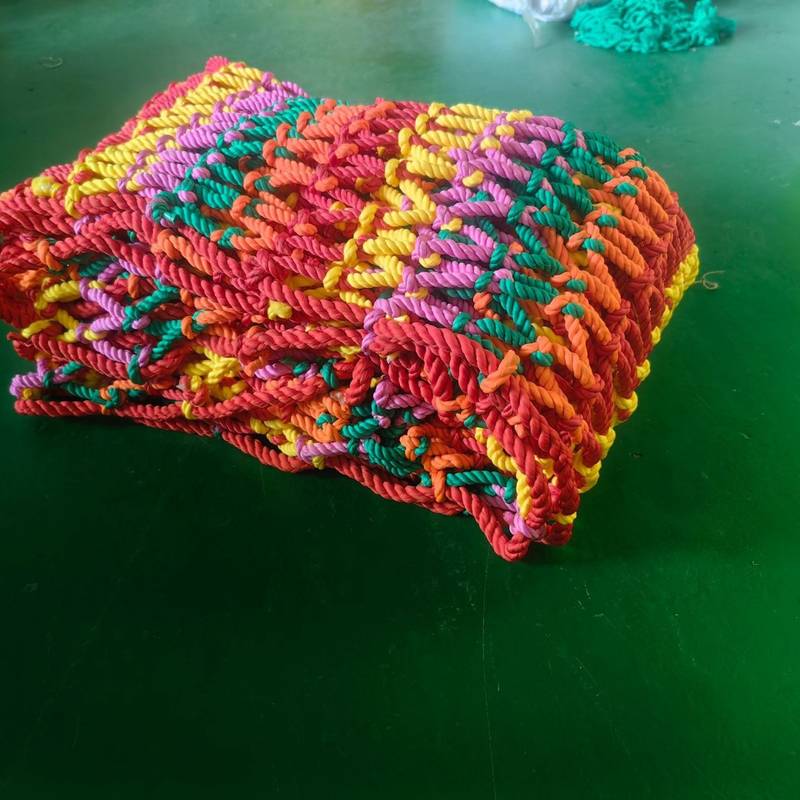 彩色安全网阳台天井楼梯防护网防尼龙网坠定制可摔防幼儿园护栏网