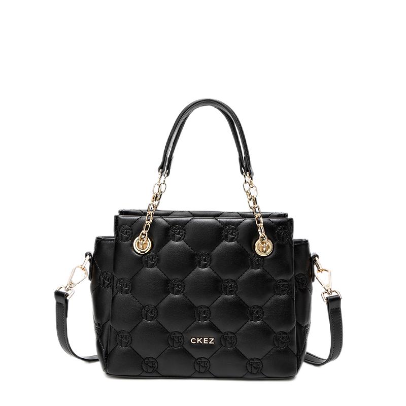 CKEZ正品包包女式2024秋冬季新款菱格包小香风轻奢手提单肩斜跨包