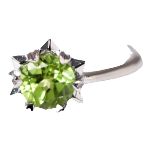 银戒指女925银开口古法情侣对戒水晶宝石素圈尾戒自律橄榄石戒指