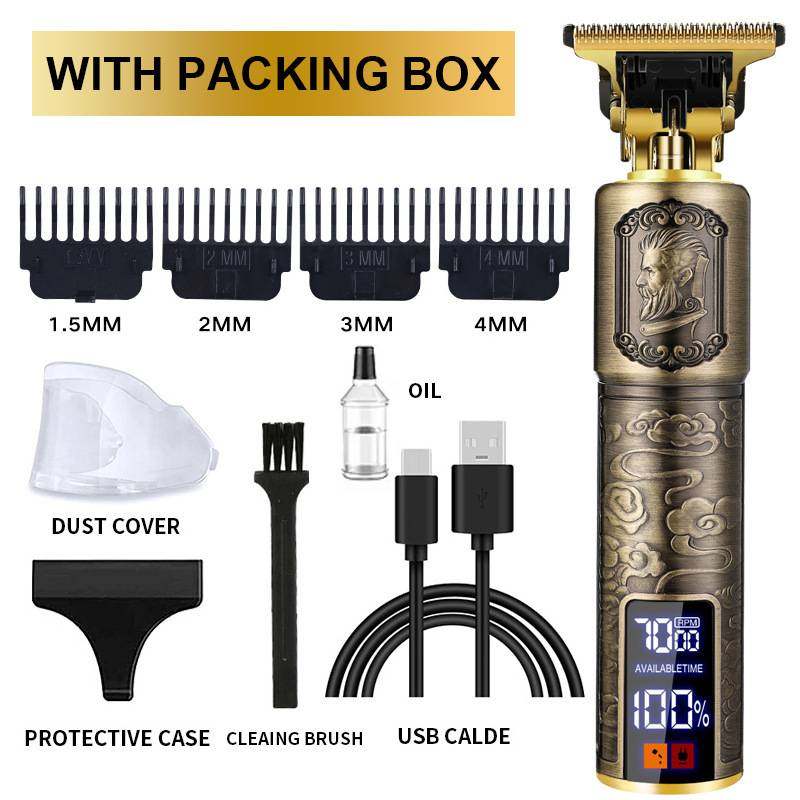 跨境T9专业理发器油头刻痕剃头刀剪男士雕刻推推批发剪发廊电光头