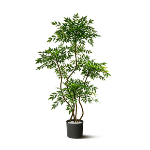 绿植高级仿真南天竹仿生植物造景假树室内客厅装饰在树下落地盆栽