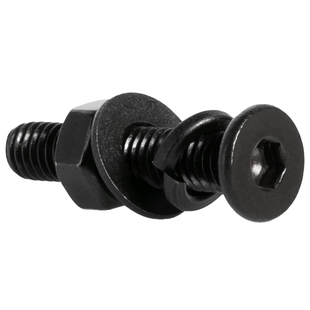 黑色304不锈钢扁平头内六角螺栓螺丝螺母平弹垫套装组合2M3M4M5M6