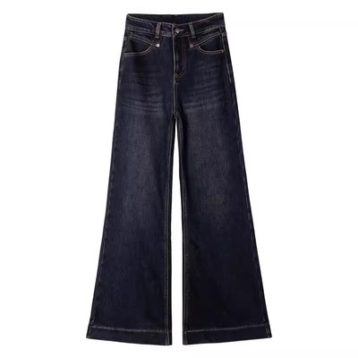 今年流行高级感超好看牛仔裤2025春秋新款宽松阔腿长裤直筒女裤子