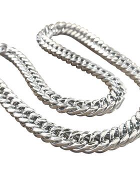 套头项链国潮钛钢白金色嘻哈男