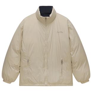 【季末折扣】欧时力 双面穿高密纺立领中长款羽绒服外套2025秋冬