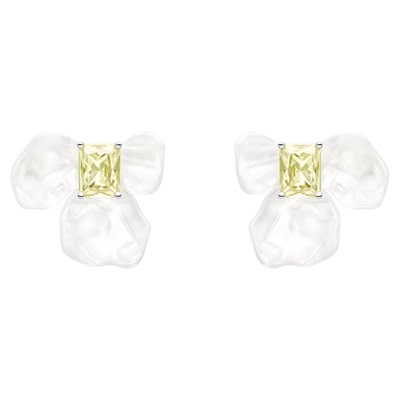 白鹿同款何方hefang璀璨星云耳环气泡双层耳钉高级感白鸢尾耳夹