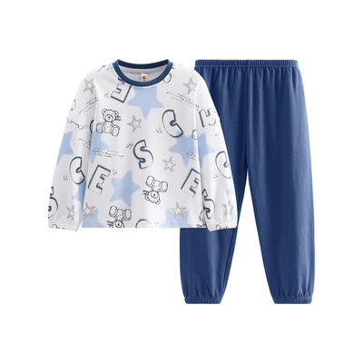 芬腾儿童睡衣男童春秋季纯棉长袖