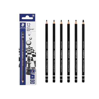 施德楼100B黑杆哑光碳铅铅笔