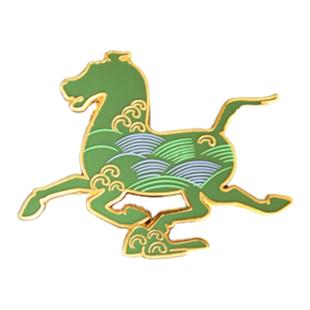 甘肃省博物馆文创铜奔马金属胸针徽章马踏飞燕胸章2026马年装饰品