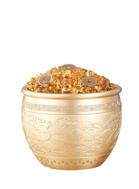 黄铜米缸聚财招财进宝聚宝盆摆件