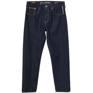 杰克琼斯男装秋季牛仔裤2025年新款织边牛仔布口袋棉直筒长裤裤子