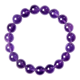 峨眉山紫水晶手串巴西天然紫水晶九紫离火手链女款礼物