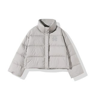 tokidoki淘奇多奇爱心压花短款羽绒服女款2024新款秋冬保暖外套