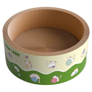 深陷其中丨新型猫抓板窝一体猫窝耐磨不掉屑加深猫爪板保护防猫抓