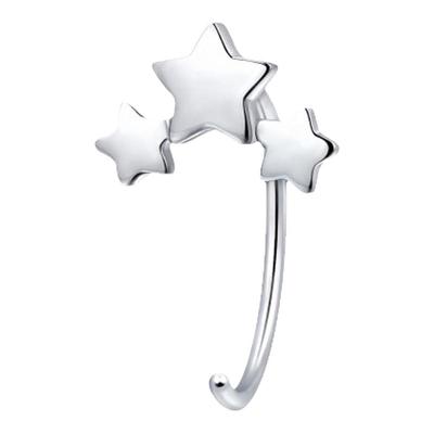 周生生Pt950铂金星星耳钩