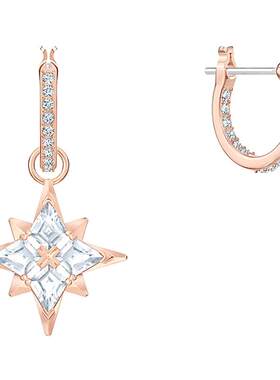 香港直邮Swarovski 施华洛世奇 玫瑰金耳环 5494337纯银金色配饰