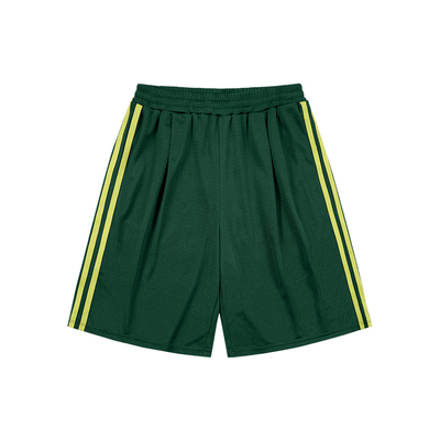 GOODBAI athletic GB logo印花撞色收腰网面短裤