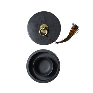 赋比兴 火锅砚台 带盖砚台火锅砚台 不干墨砚台 书法专用砚台大小磨墨盒手工原石墨汁 初学者学生原石砚台