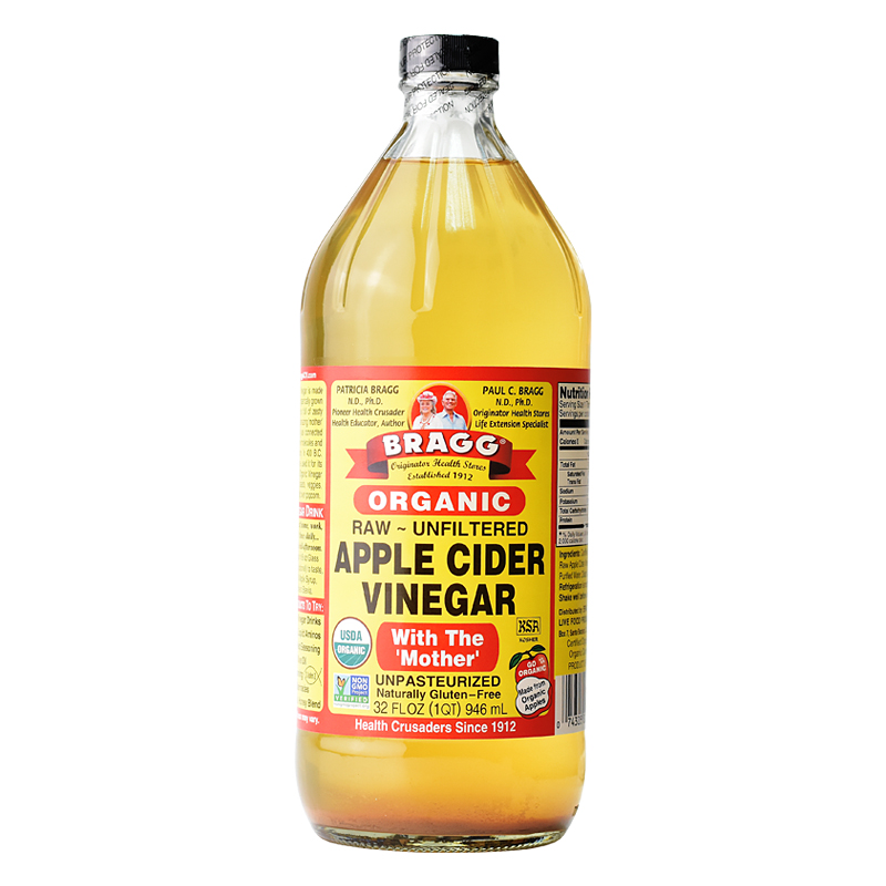 清仓特价美国Bragg apple cider vinegar苹果醋473ML/946ml食用醋