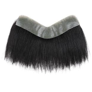 发际线贴男假发片男士全真人发丝前额假刘海m型背头真发补发片男