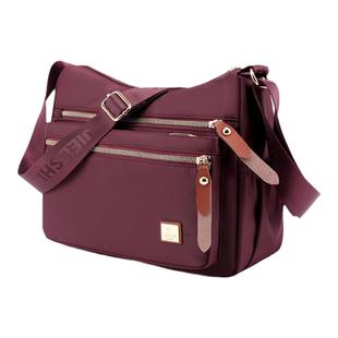 女秋冬2024新款牛津布斜挎包女大容量帆布尼龙布单肩包休闲妈妈包