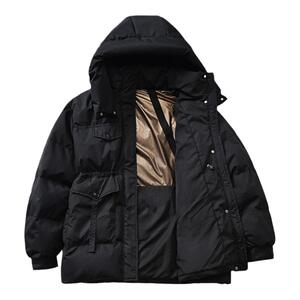 300斤特大码羽绒服女200胖mm冬季自发热韩版加厚保暖连帽工装外套