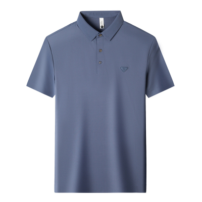 皮尔卡丹夏季新款短袖T恤男无痕翻领polo衫商务休闲纯色透气上衣