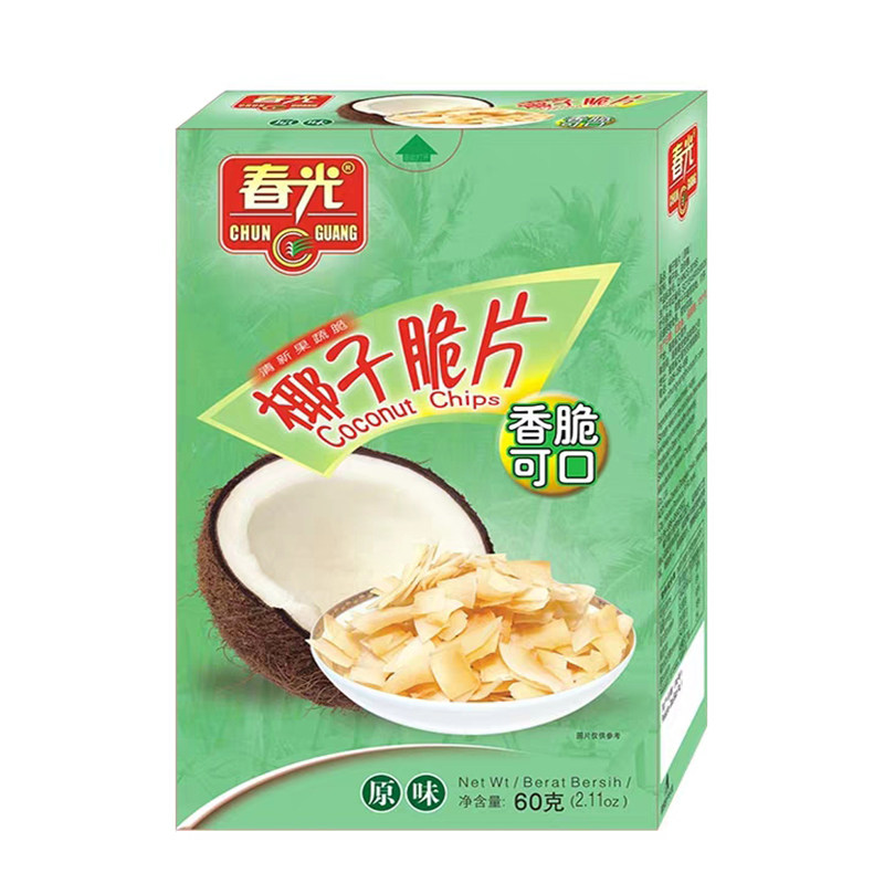 春光椰子片60g*5盒海南特产