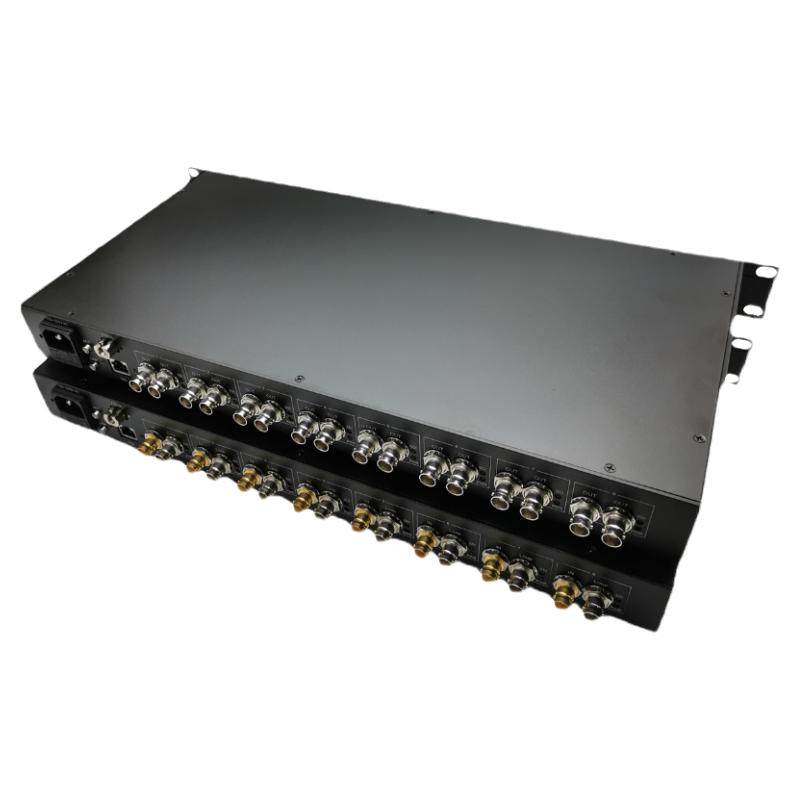 E-link 8路 3G-SDI视频光端机带1路10G以太网和环出SDI光纤延长器