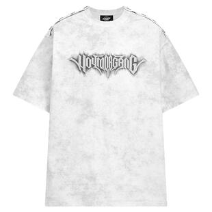 404MOBGANG脏脏纹蜡染印花短袖t恤男女夏季美式宽松复古上衣防晒