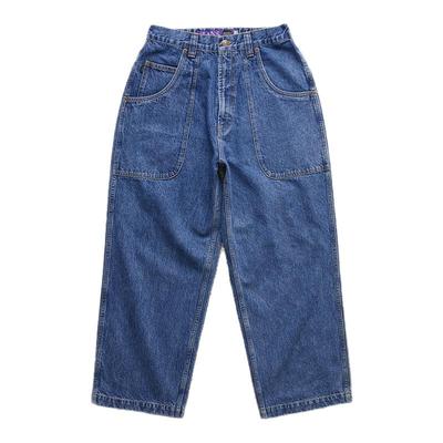 SEDAN宽松阔腿贴袋纹理牛仔裤