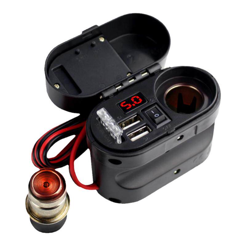 12V踏板摩托车点烟器带插座转换USB充手机充电器防水车载快充改装