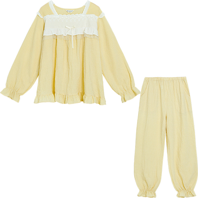 bananagirl情侣梭织棉透气睡衣