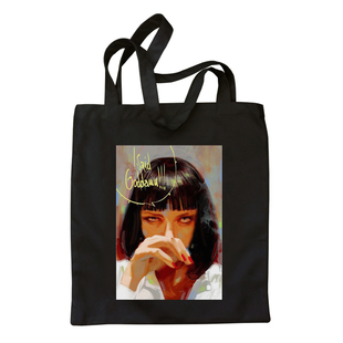 低俗小说系列  Pulp Fiction 周边 插画印花帆布包 单肩手提包