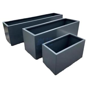 户外玻璃钢花盆组合定制长方形不锈钢花箱花器花槽售楼种植箱摆件