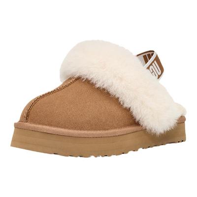 UGG女大童毛茸厚底户外拖鞋