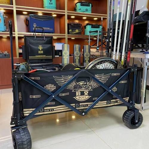 渔具用品 伯义战车钓鱼伯义小拉车户外野营拉杆车折叠手拉车