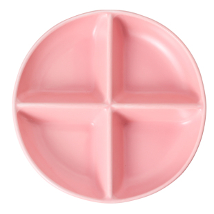 家用陶瓷分餐制餐具分菜盘一人食211减脂分隔盘儿童分格早餐碟子