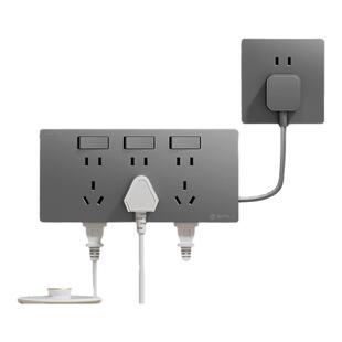 免接线灰色扩展插厨房专用插座86型扩展式插座墙壁延伸拓展多功能