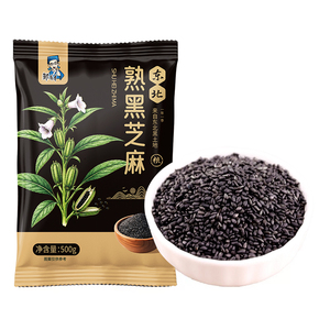 邹有才东北笨炒熟黑芝麻免洗即食