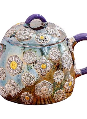 宝相花朵银壶泡茶壶家用
