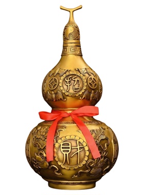 黄铜葫芦摆件家居桌面创意装饰品