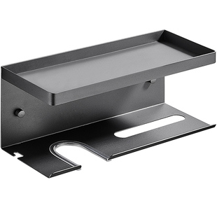 不锈钢吹风机置物架免打孔浴室挂架吹风支架子电风筒放置架壁挂式