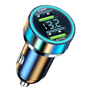 超级快充车载充电器双口240W车用点烟器一拖二转换插头手机快充头